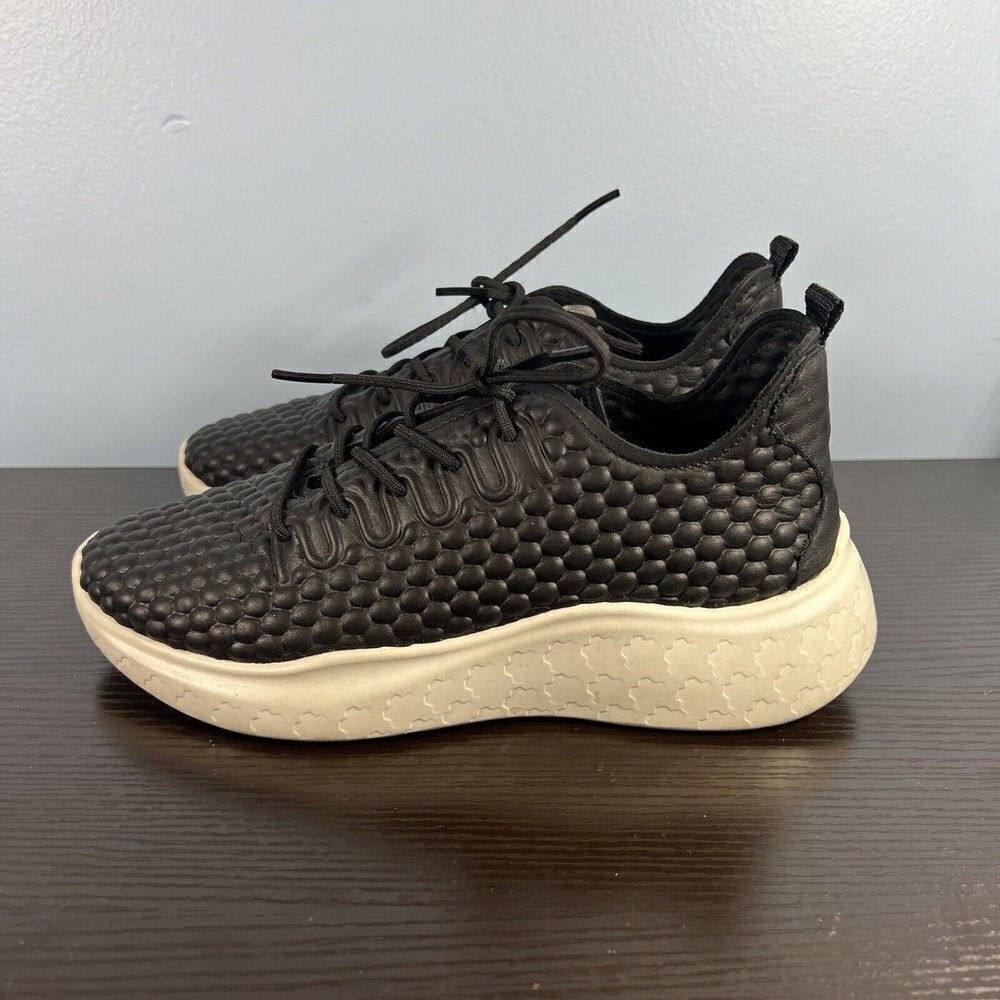 Ecco Therap Women's Black Leather Lace Up Sneakers Size 36 US Size 5